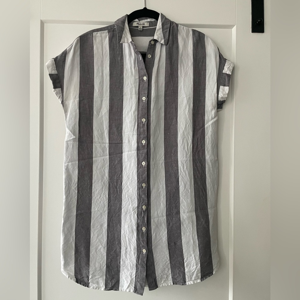 Madewell linen button down dress